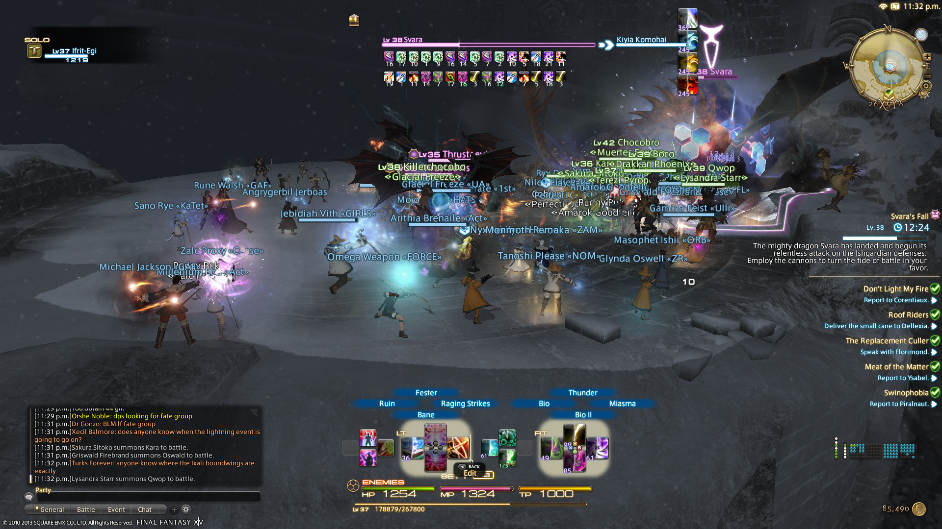 8/30/2013. Doing a fate with a huge group of players.