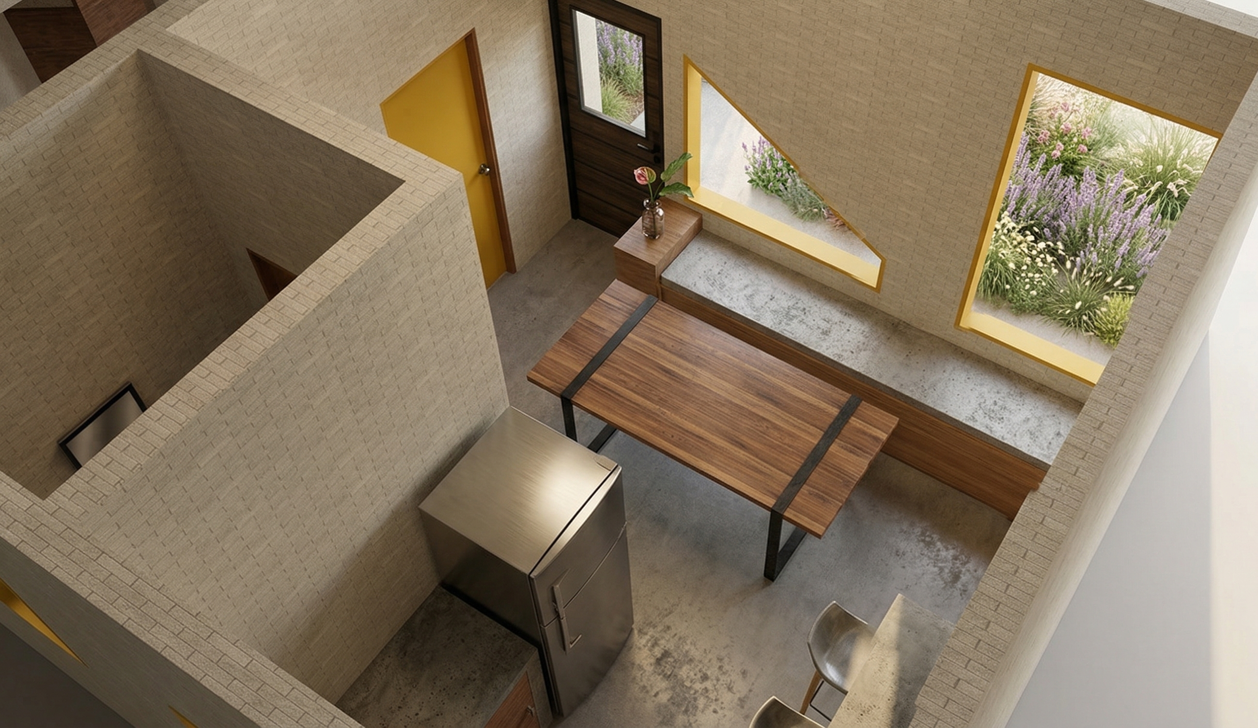 Distribución. Sala-cocina-comedor.