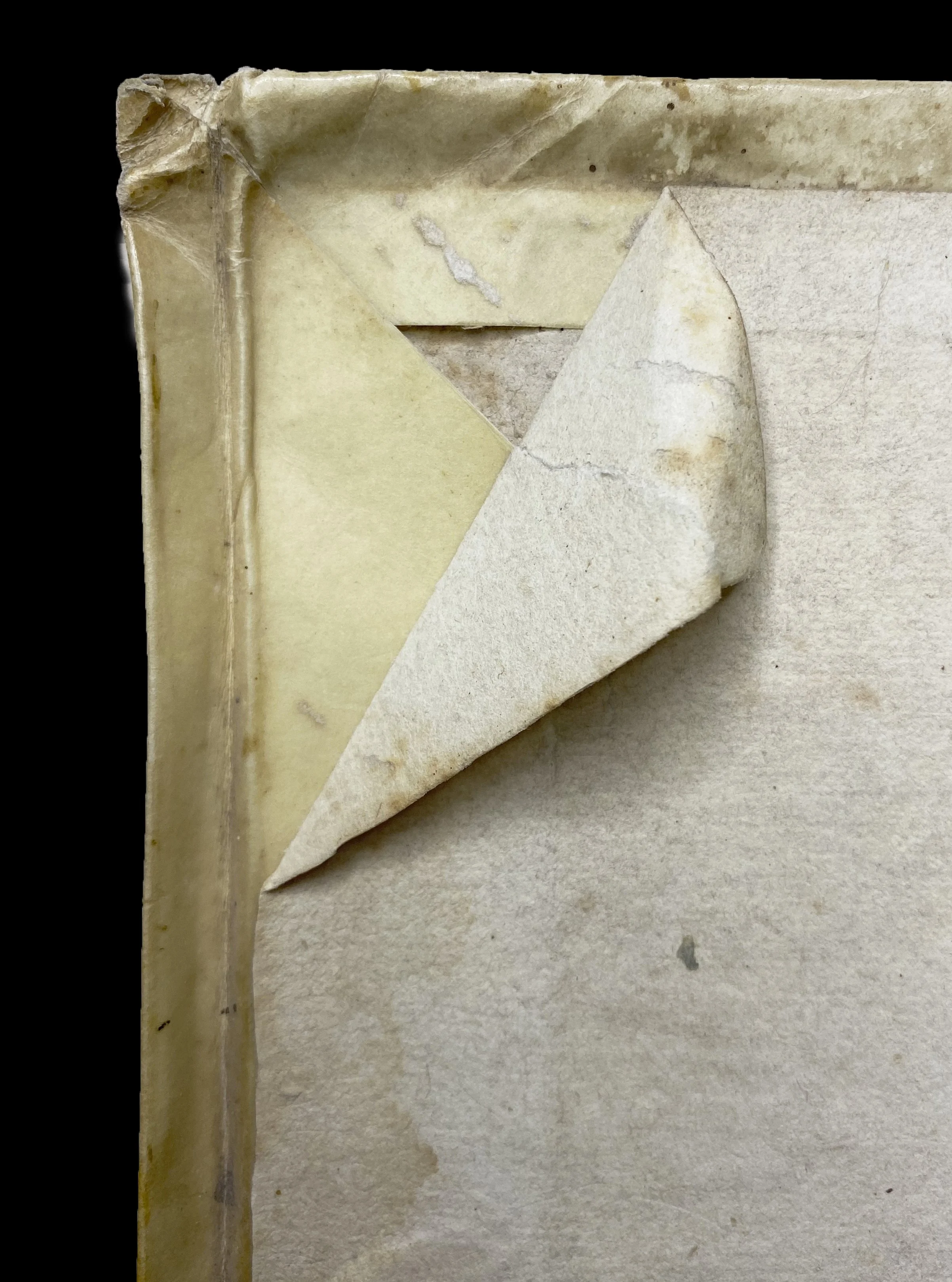 Detalle de guarda de la tapa anterior Nuevo Atlas o Teatro de todo el mundo. 