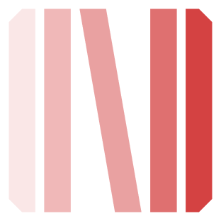 Vertically stacked red elements