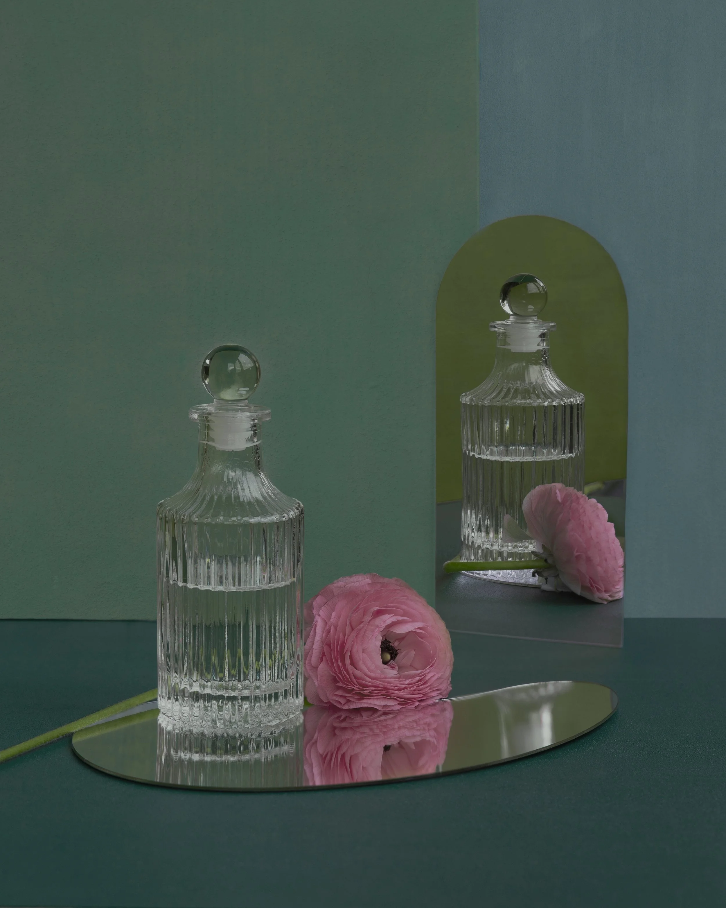 Compositions of objects and flowers
