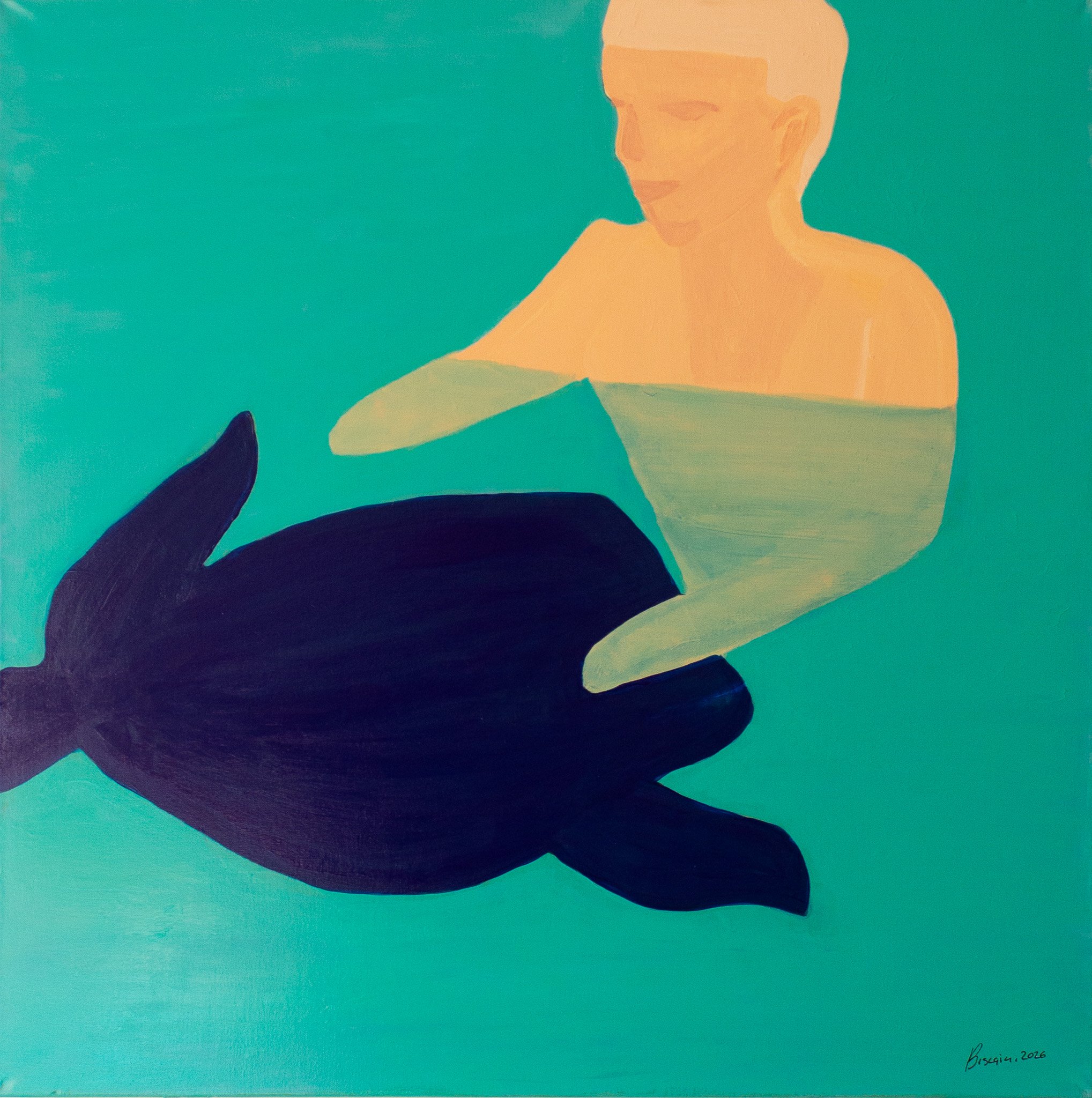 Nungwi boy and turtle aqua
