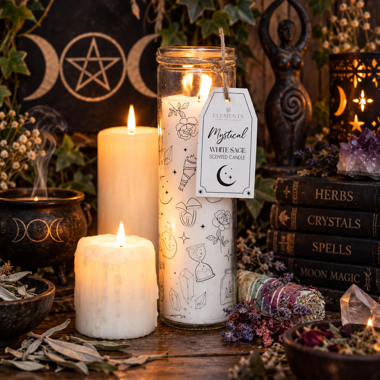 Mystical White Sage Tube Candle