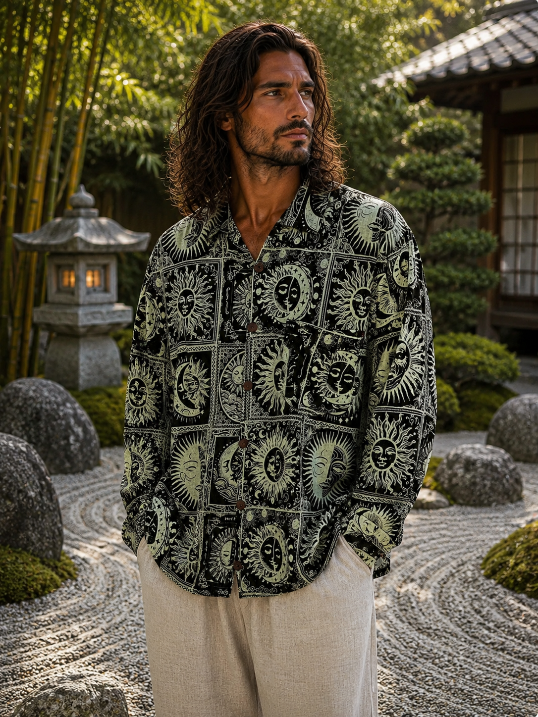 Celestial Print Shirt Medium