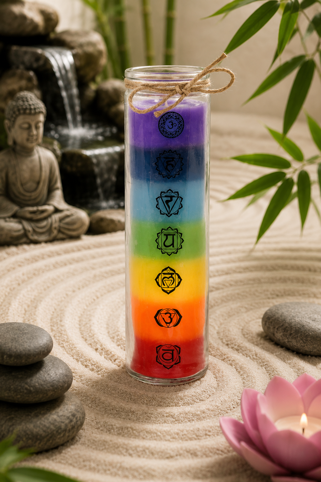 Tall Chakra Tube Candle