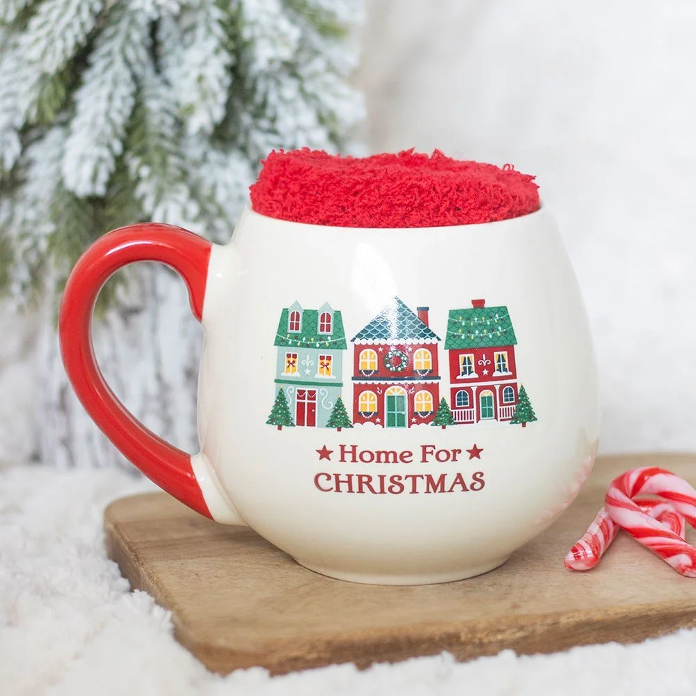 Home for Christmas Mug and Socks Set