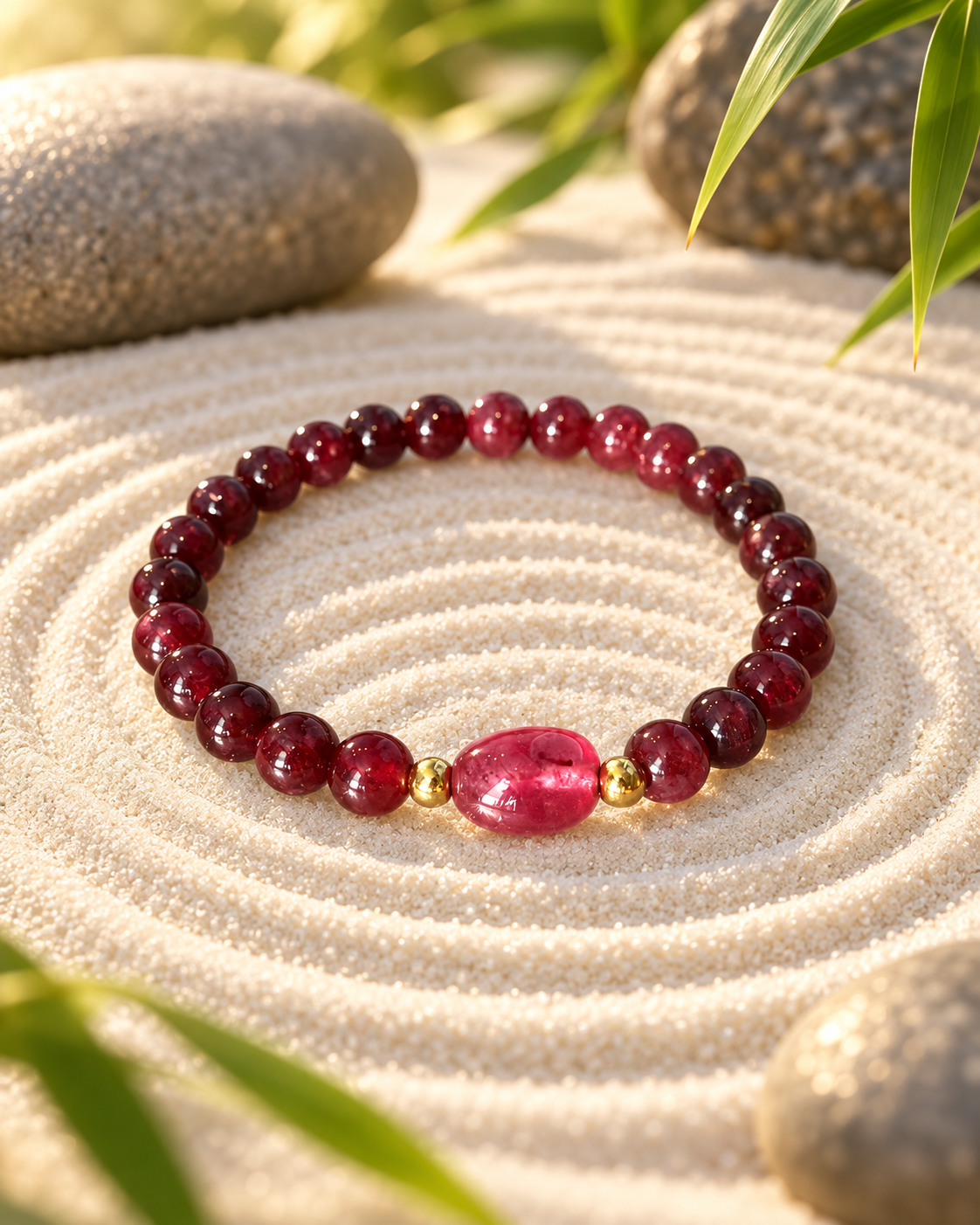 Reiki Infused Garnet Bracelet 6mm
