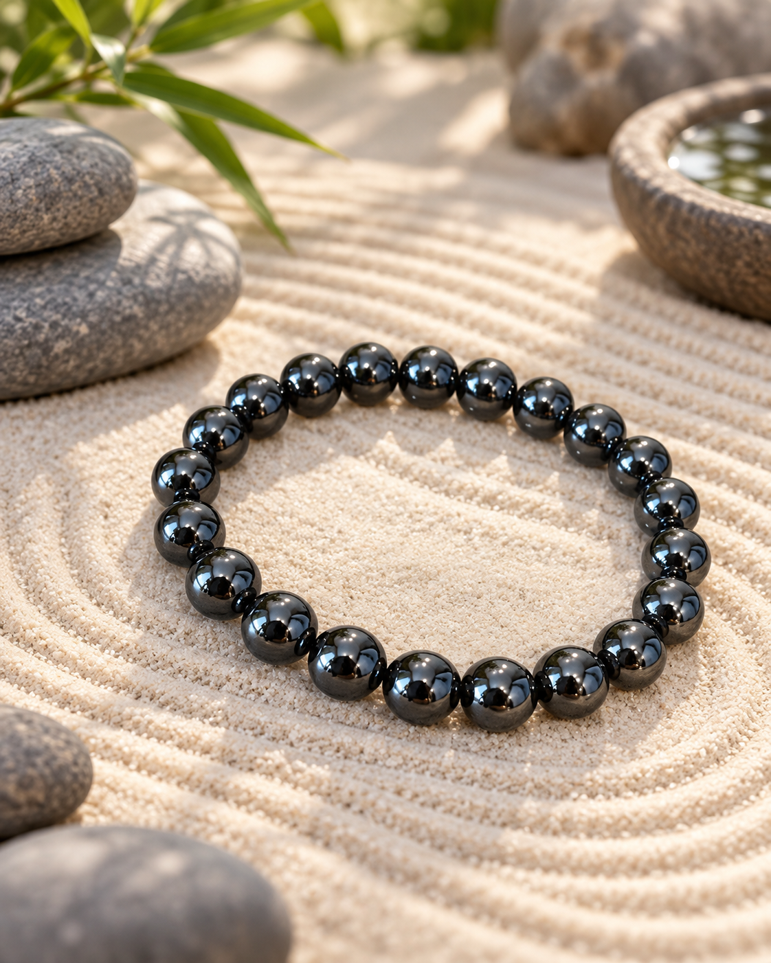 Reiki-Infused Hematite Crystal Bracelet 8mm