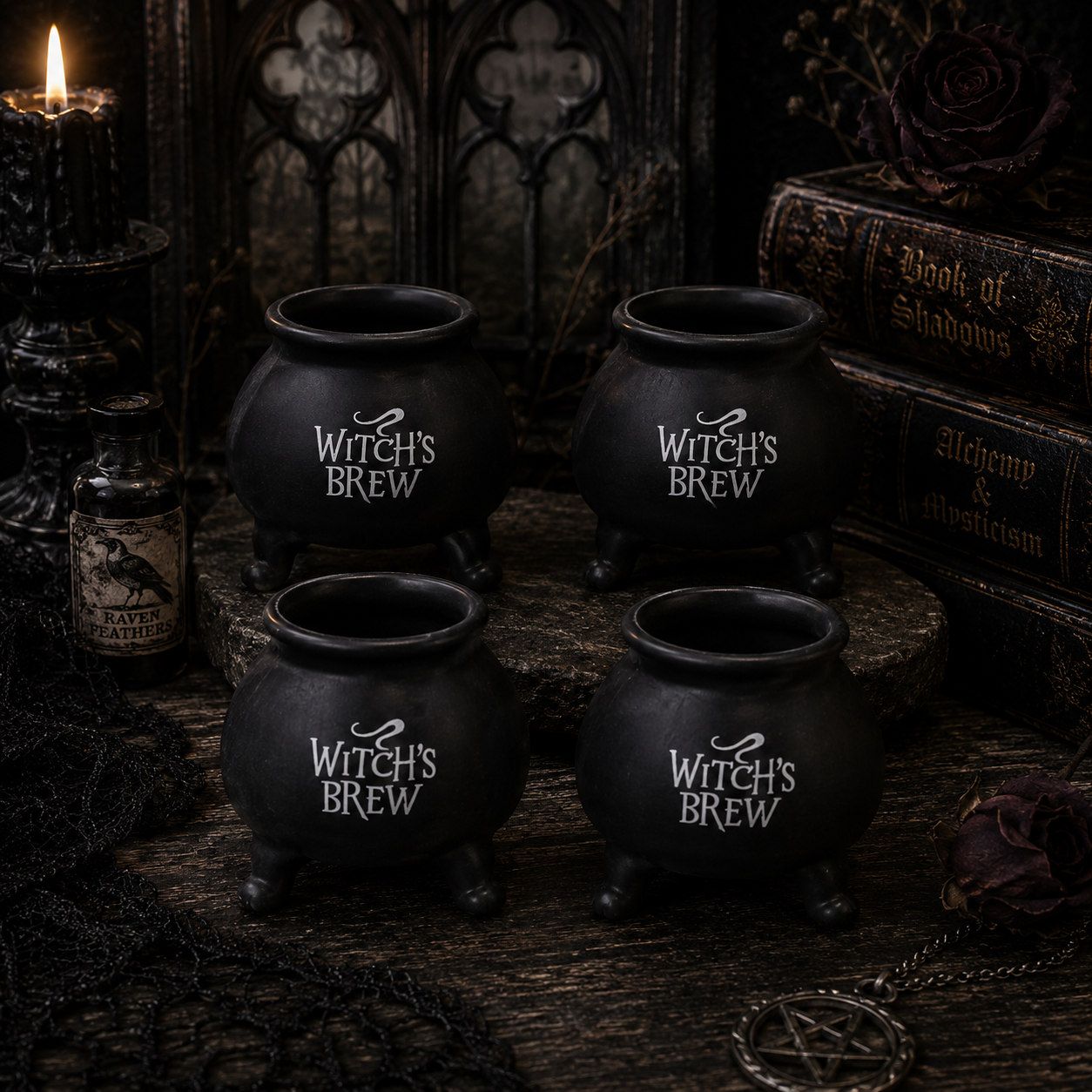 Witch's Brew Pot (Set of 4) 7cm