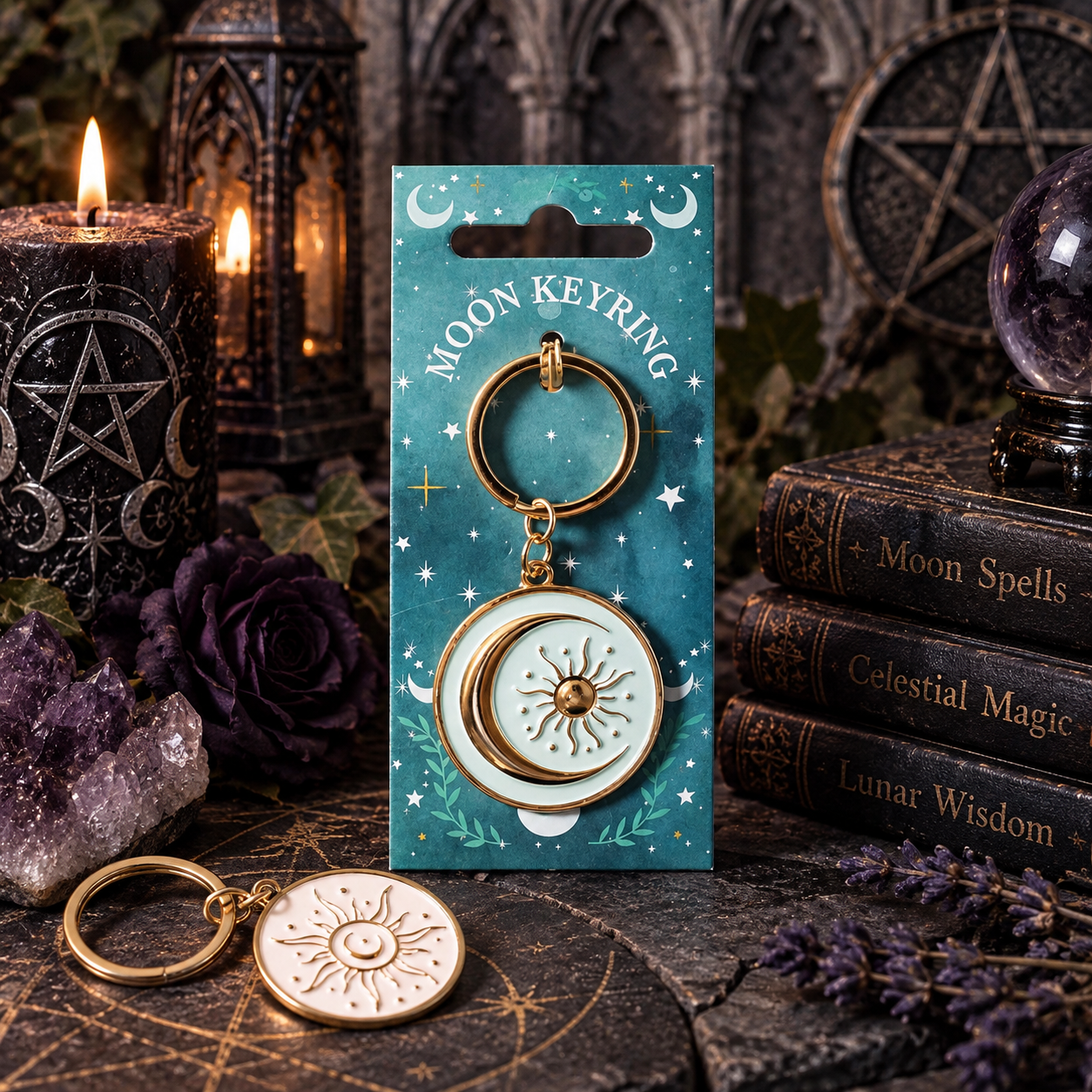 Blue Moon Keyring