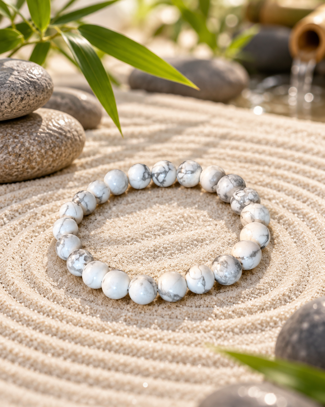 Reiki Infused Howlite Crystal Bracelet 8mm