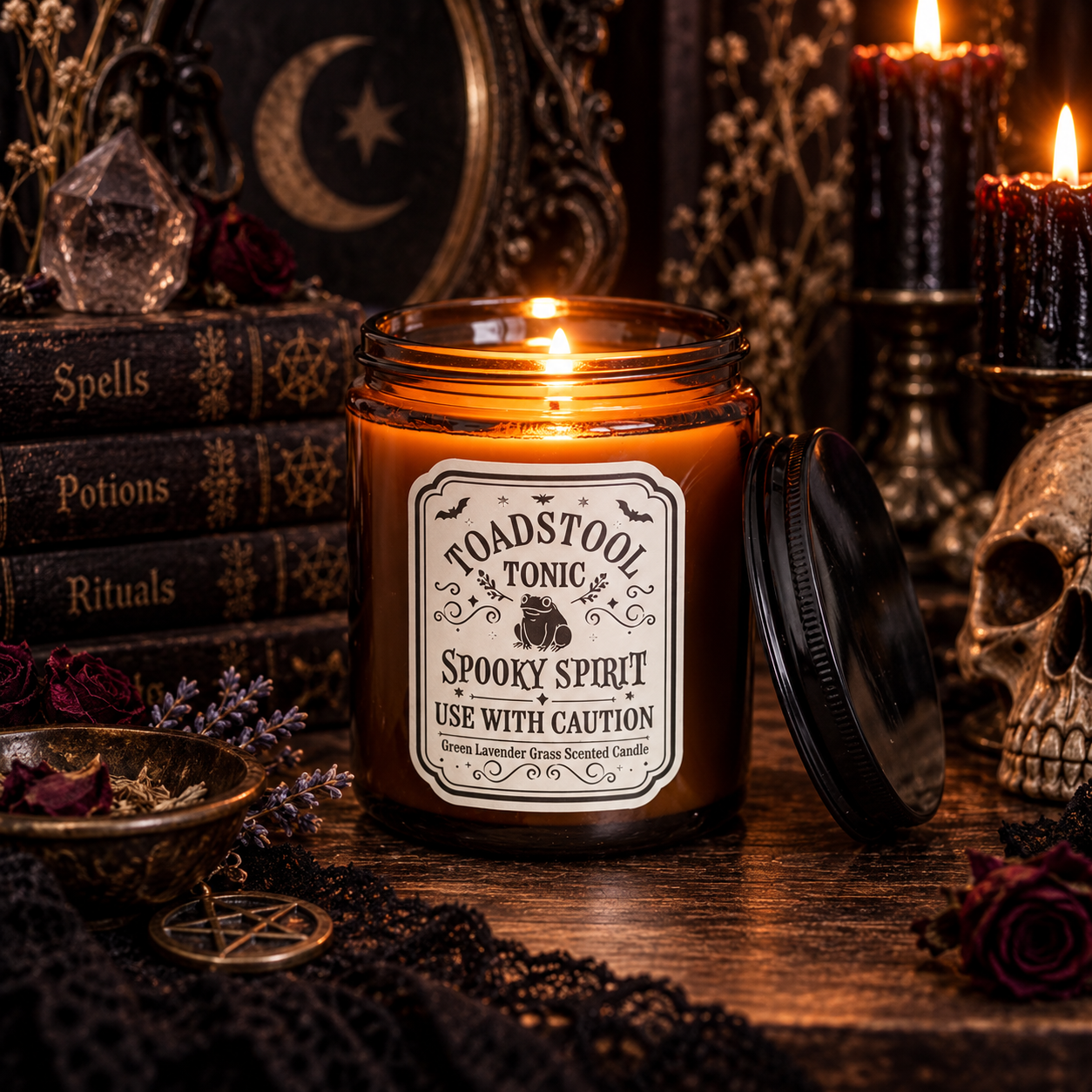 Toadstool Tonic Lavender Grass Candle