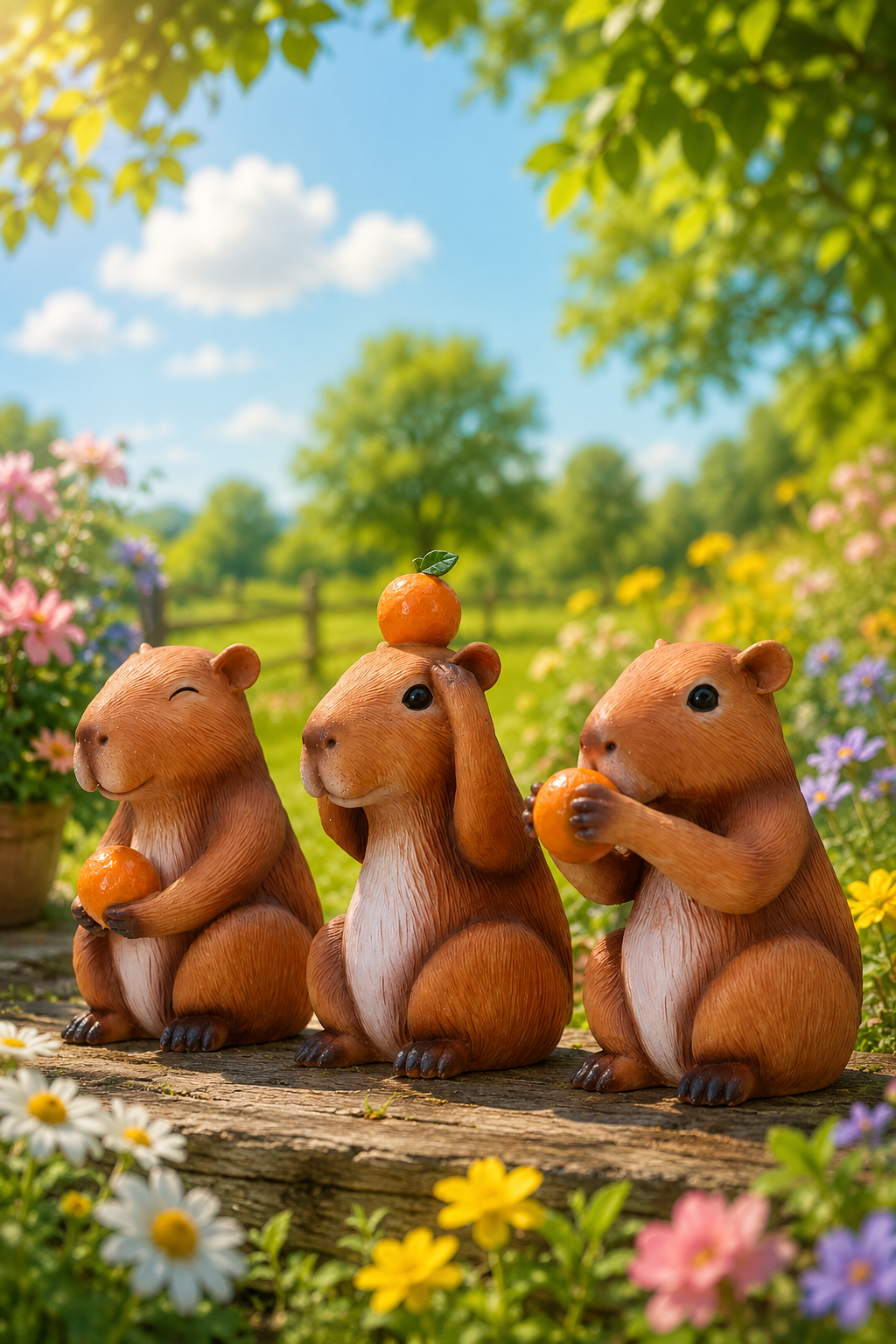 Three Wise Capybaras 10.5cm