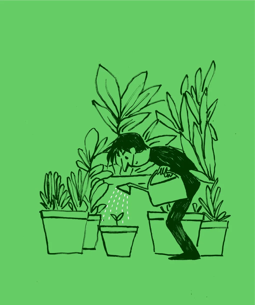 A man growing pants