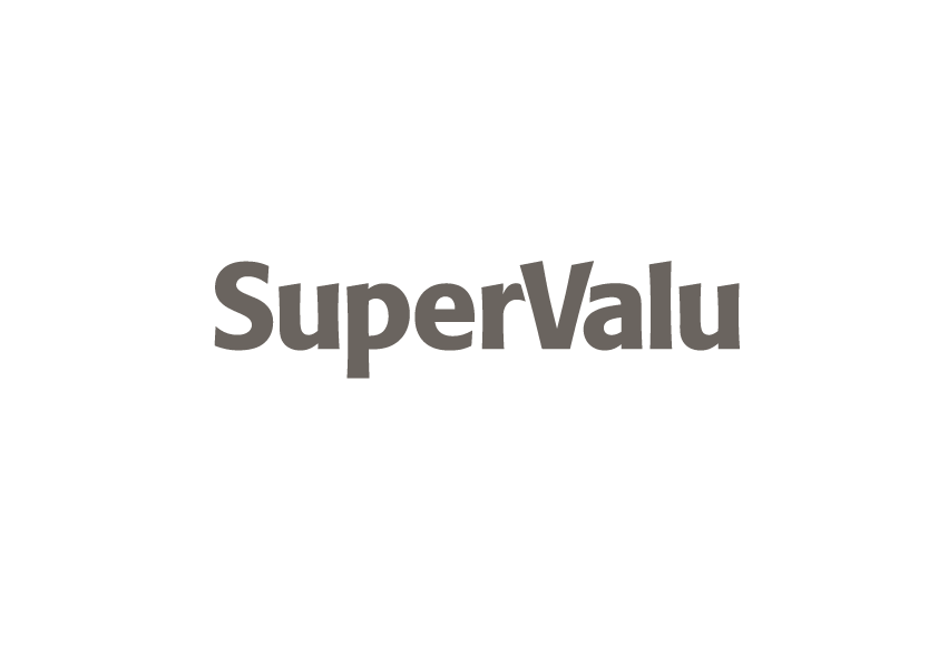 SuperValu logo in black and grey text.