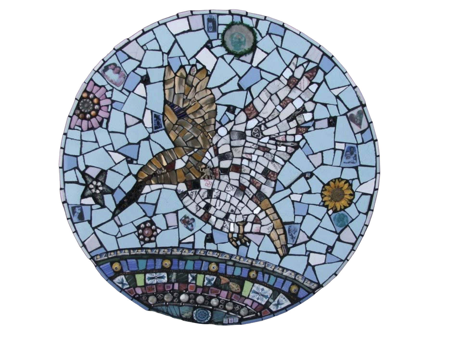 Kingfisher memorial plate