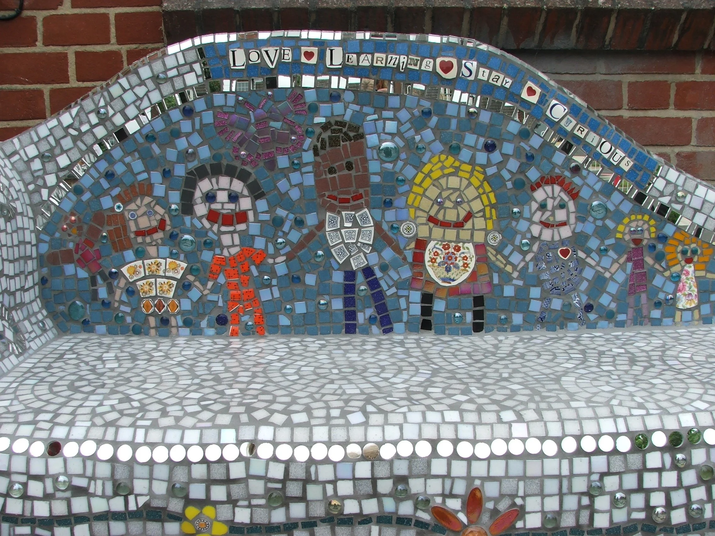 Wix & Wrabness School - buddy bench detail