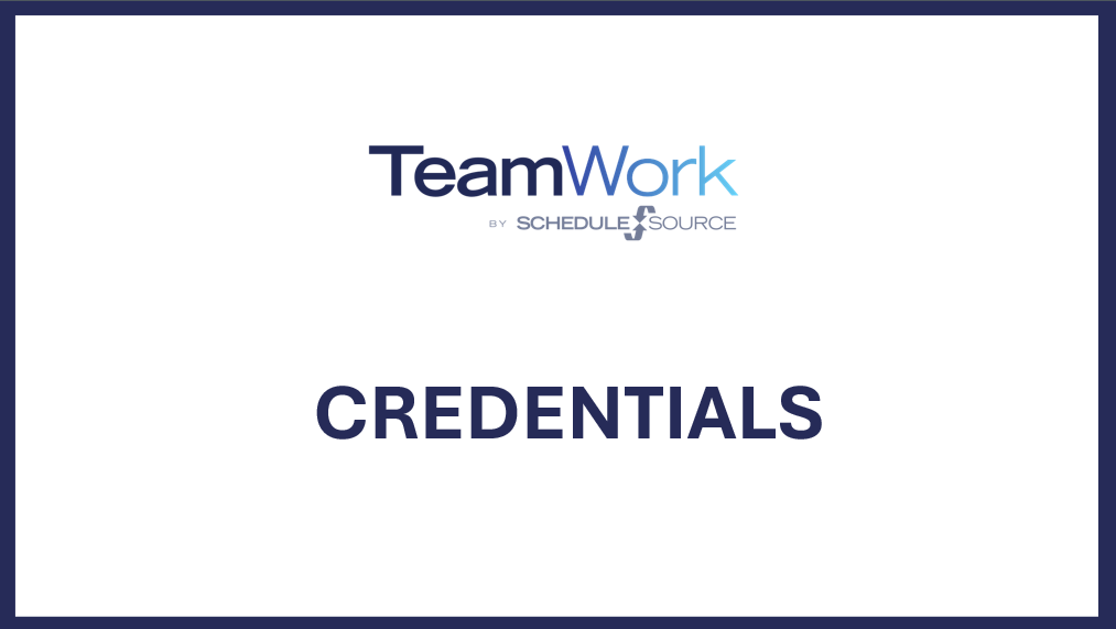 Manager Credentials