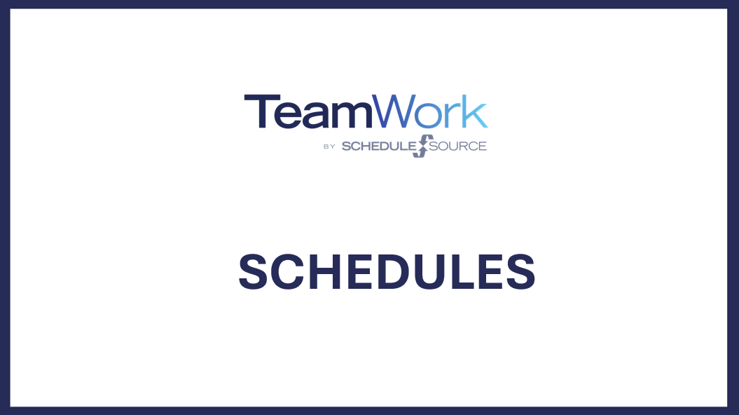 Manager Schedules