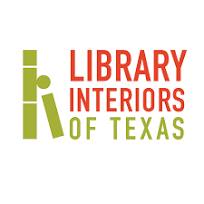 Logo for Library Interiors of Texas with green and red text