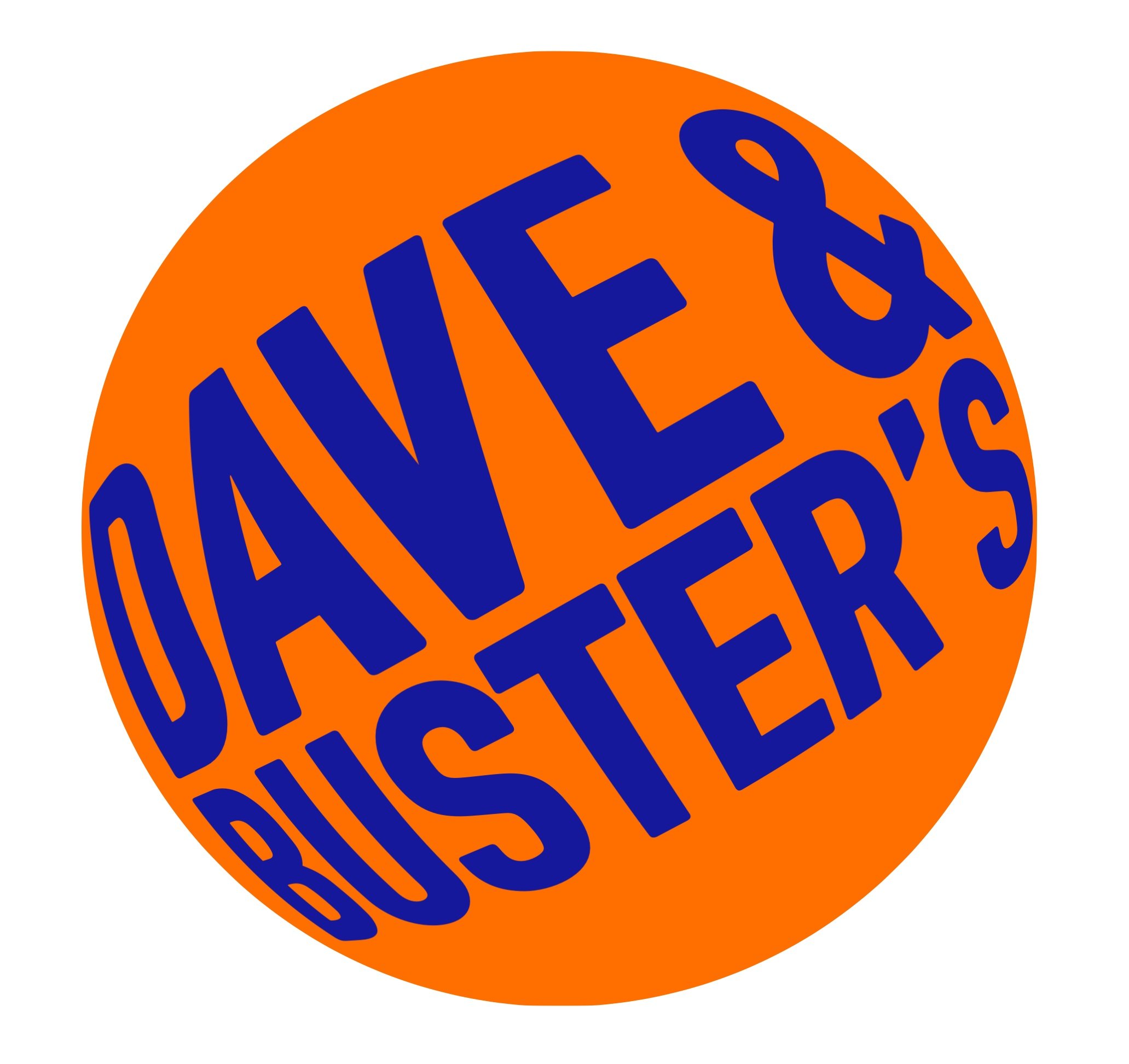Dave and Busters orange and blue circle logo