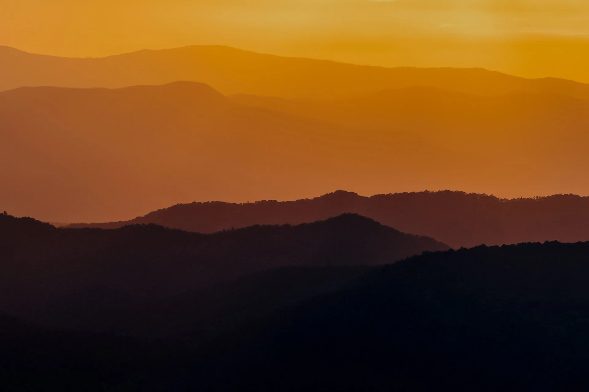 Sunset Blue Ridge Mountains 