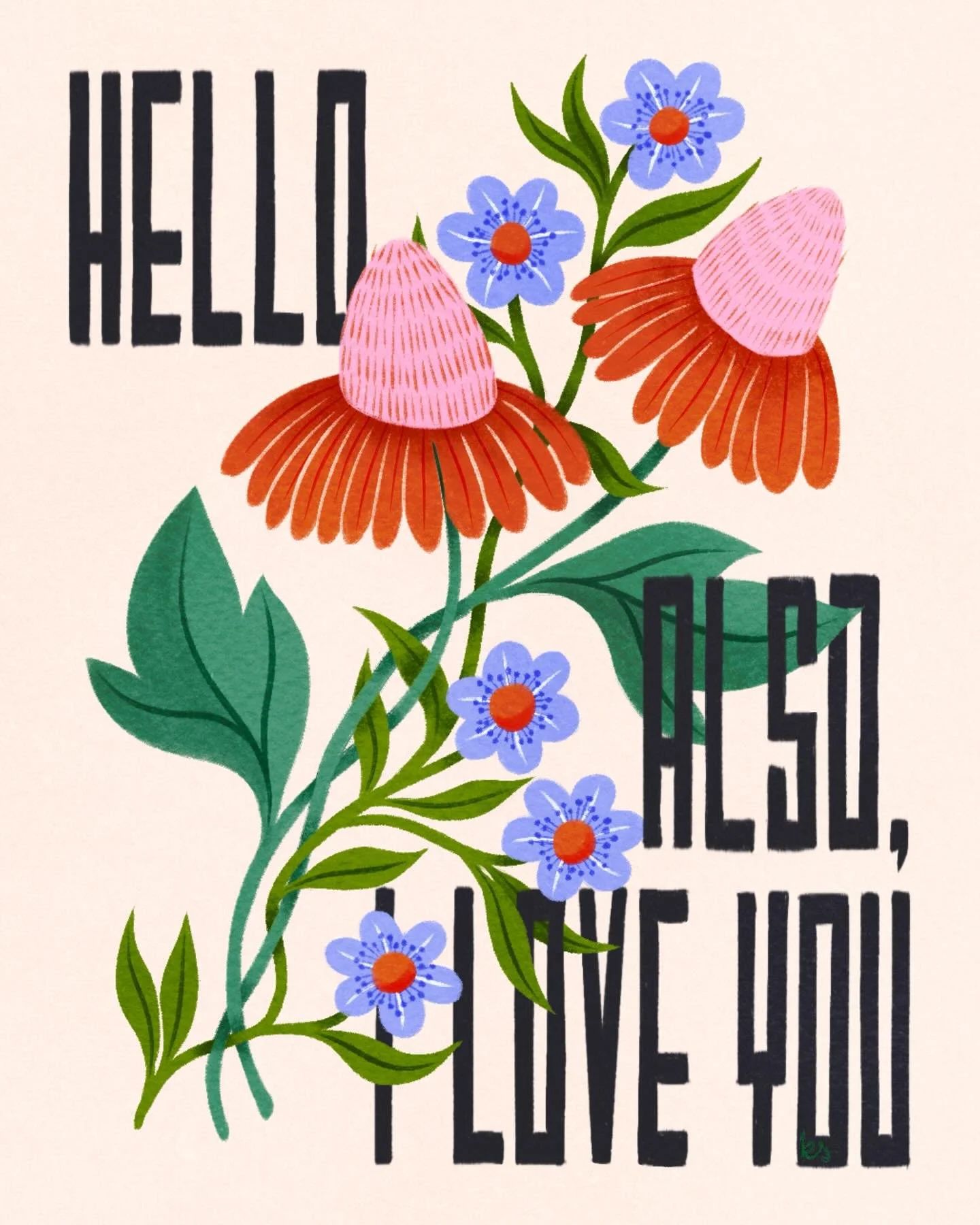 FLORALFOLIO 2026 || ALSO, I LOVE YOU
.
My final piece for this years #floralfolio . The intertwining flowers put extra emphasis on the love &hellip; and I&rsquo;ve loved this years floralfolio.
.
If you&rsquo;ve joined us, thank you. If you want to j