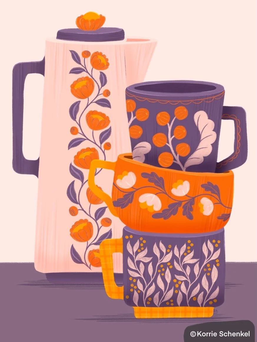COFFEEPOT &amp; CUPS | #MATSArtChallenge11