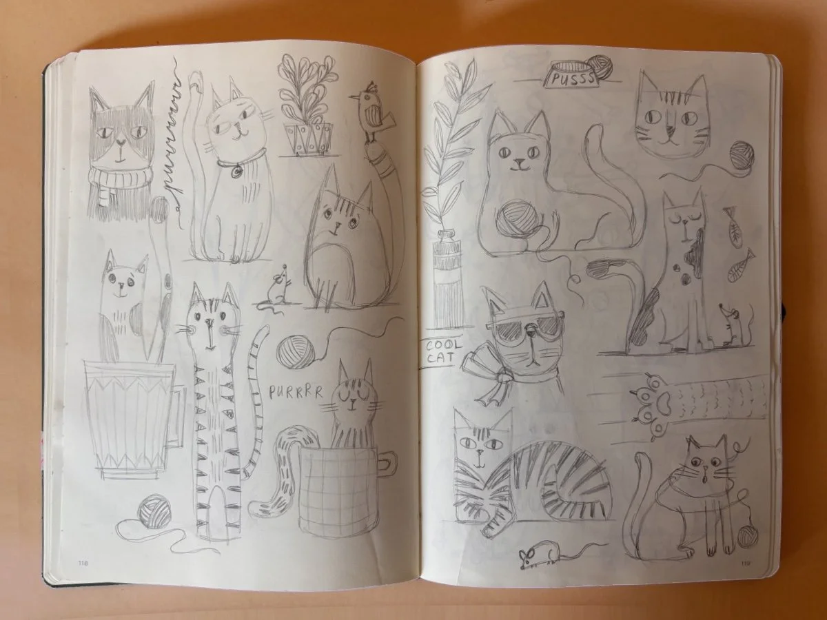cat sketches