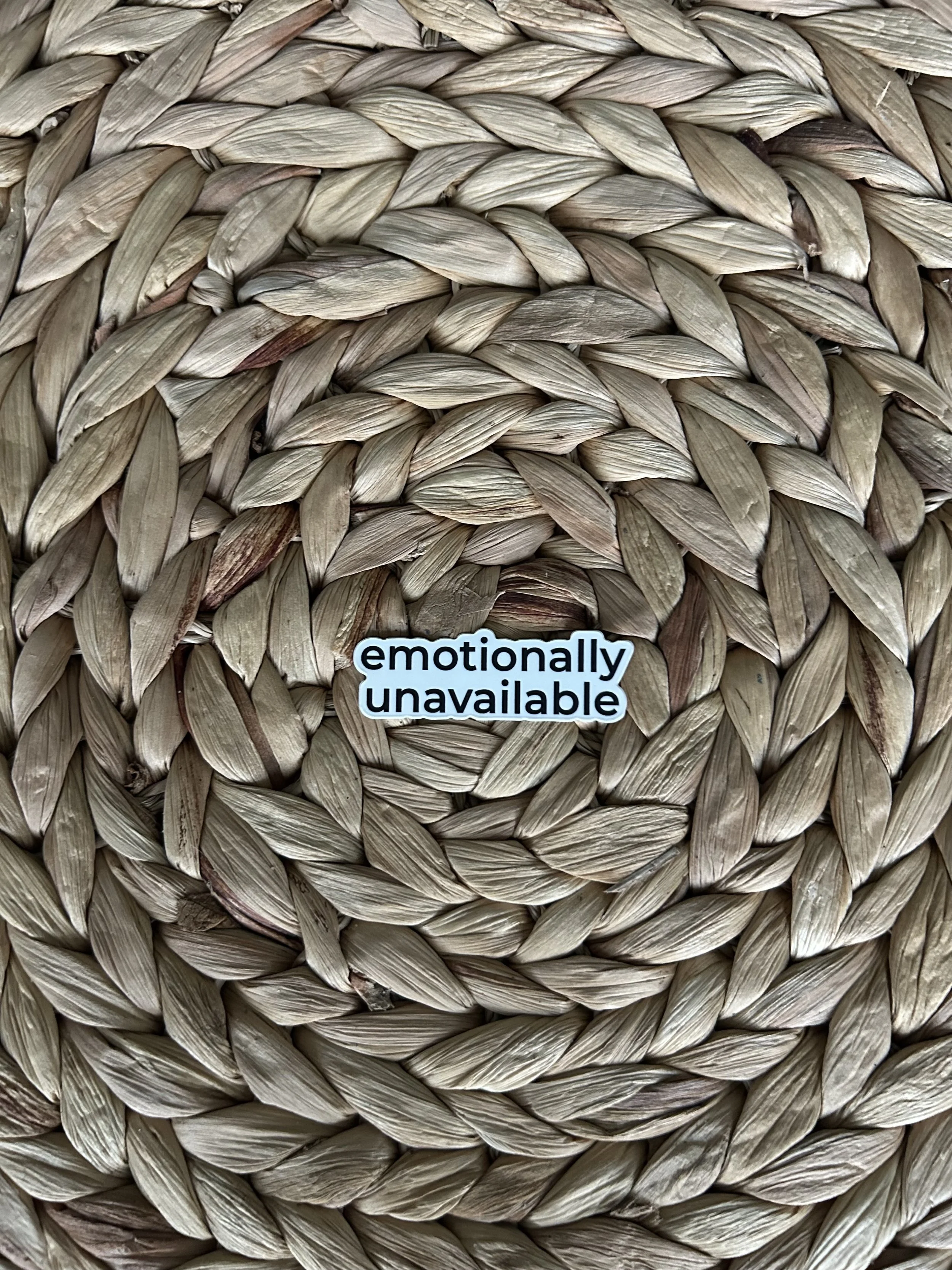 Emotionally unavailable. — Vinyl Sticker
