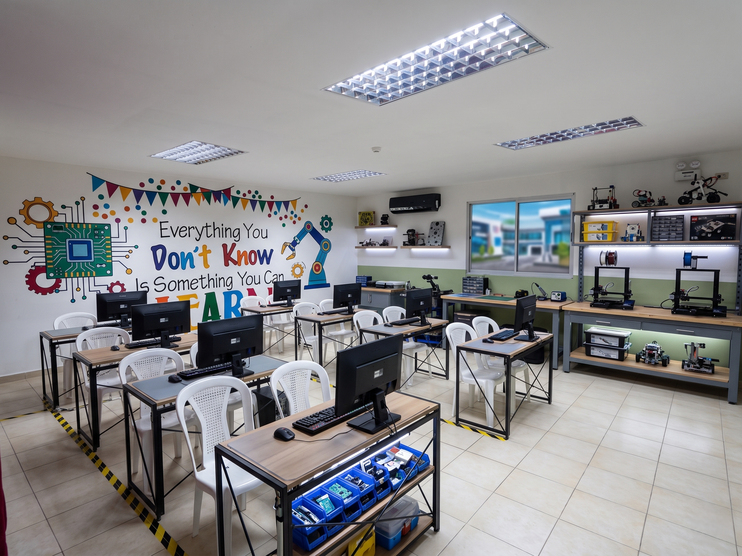Aula de robótica y tecnología
