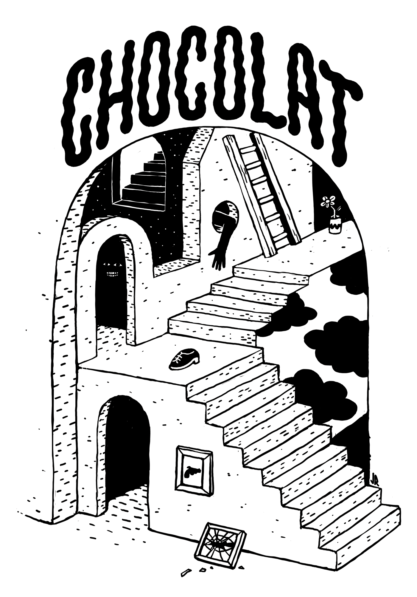 Choco_shirtstairs.png