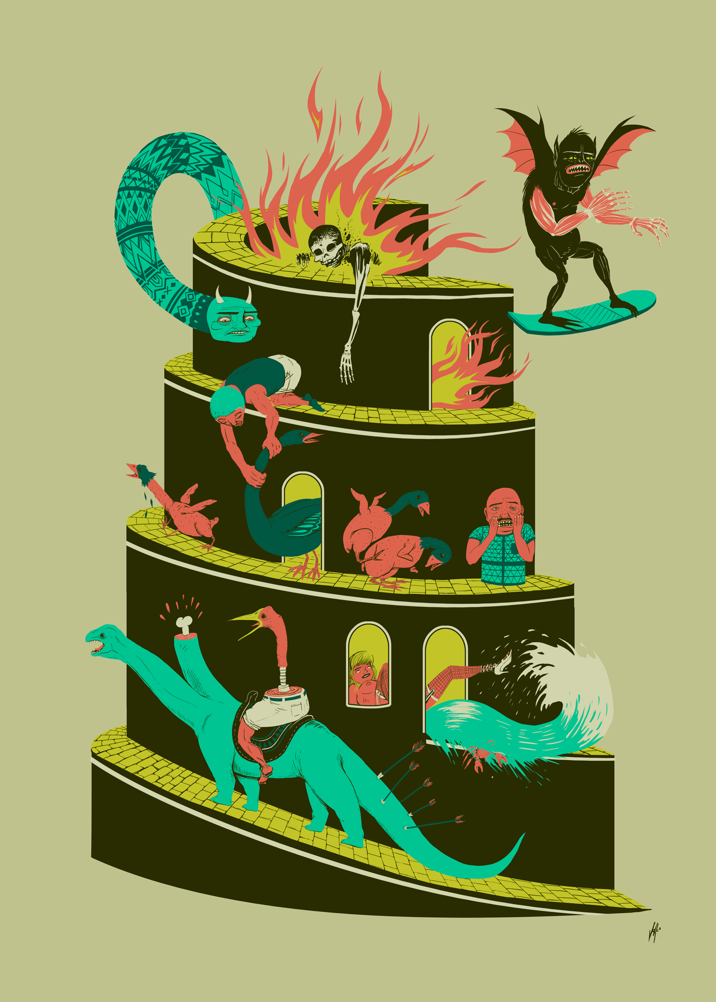 Journée Spirale - print, 18x24, 2011