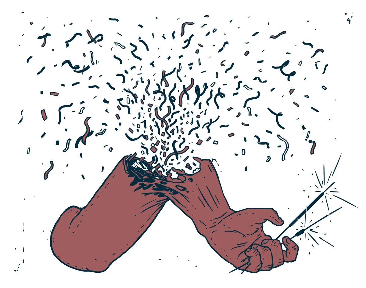 Craquements De Joie - screenprint, 11x14, 2015