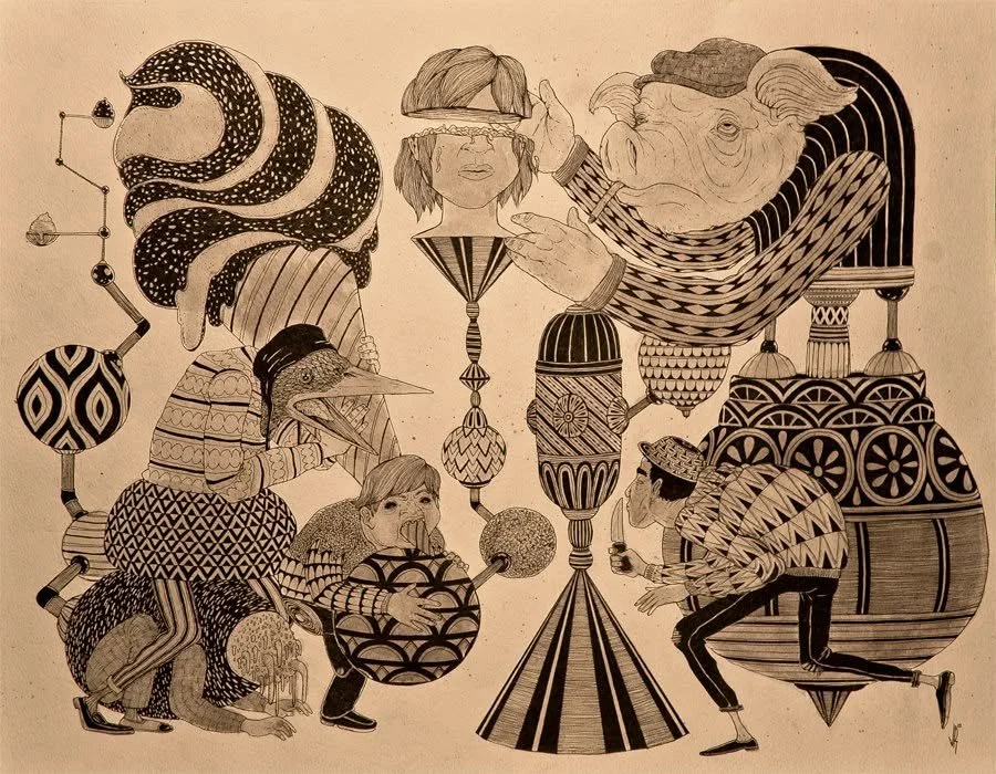 Consommation Estivale - Ink, 18x24, 2013
