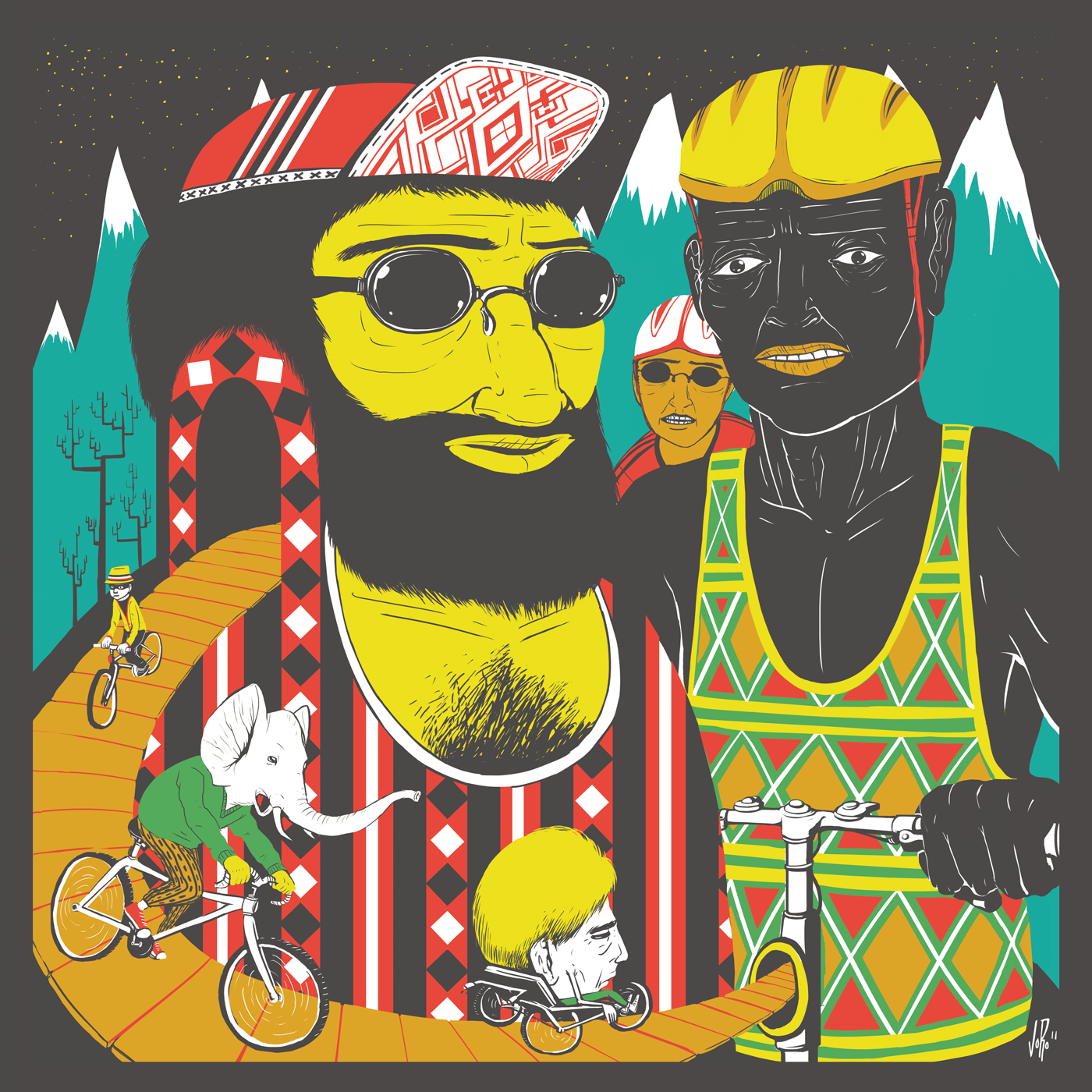 Tour de France 1- print, 20x20, 2011
