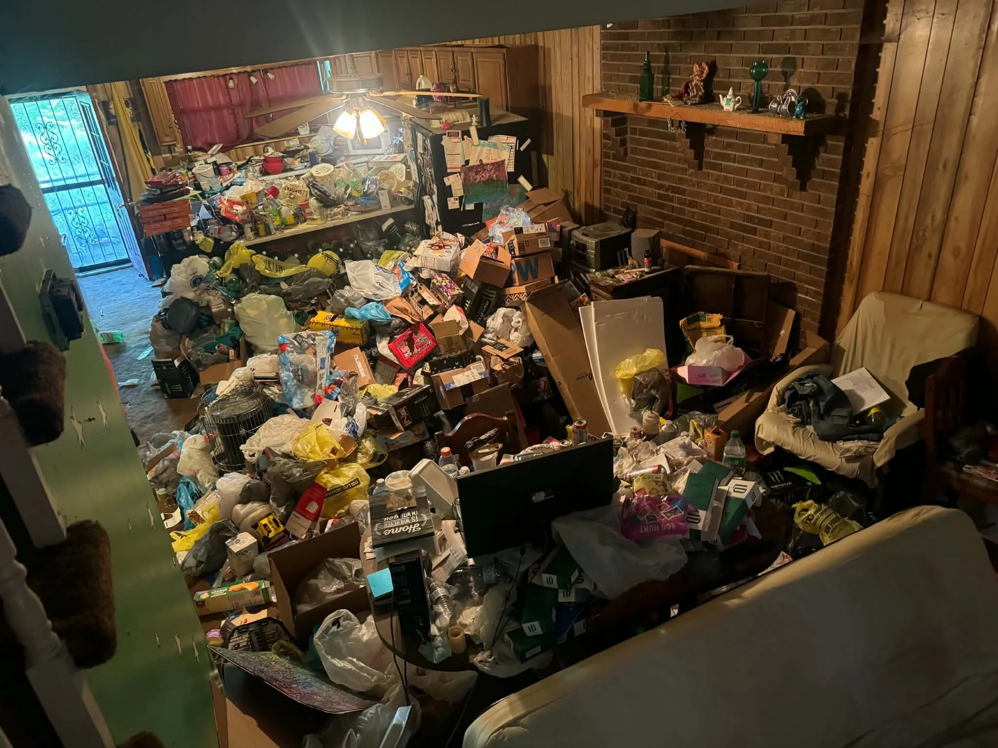 Living Room Before Junk Removal