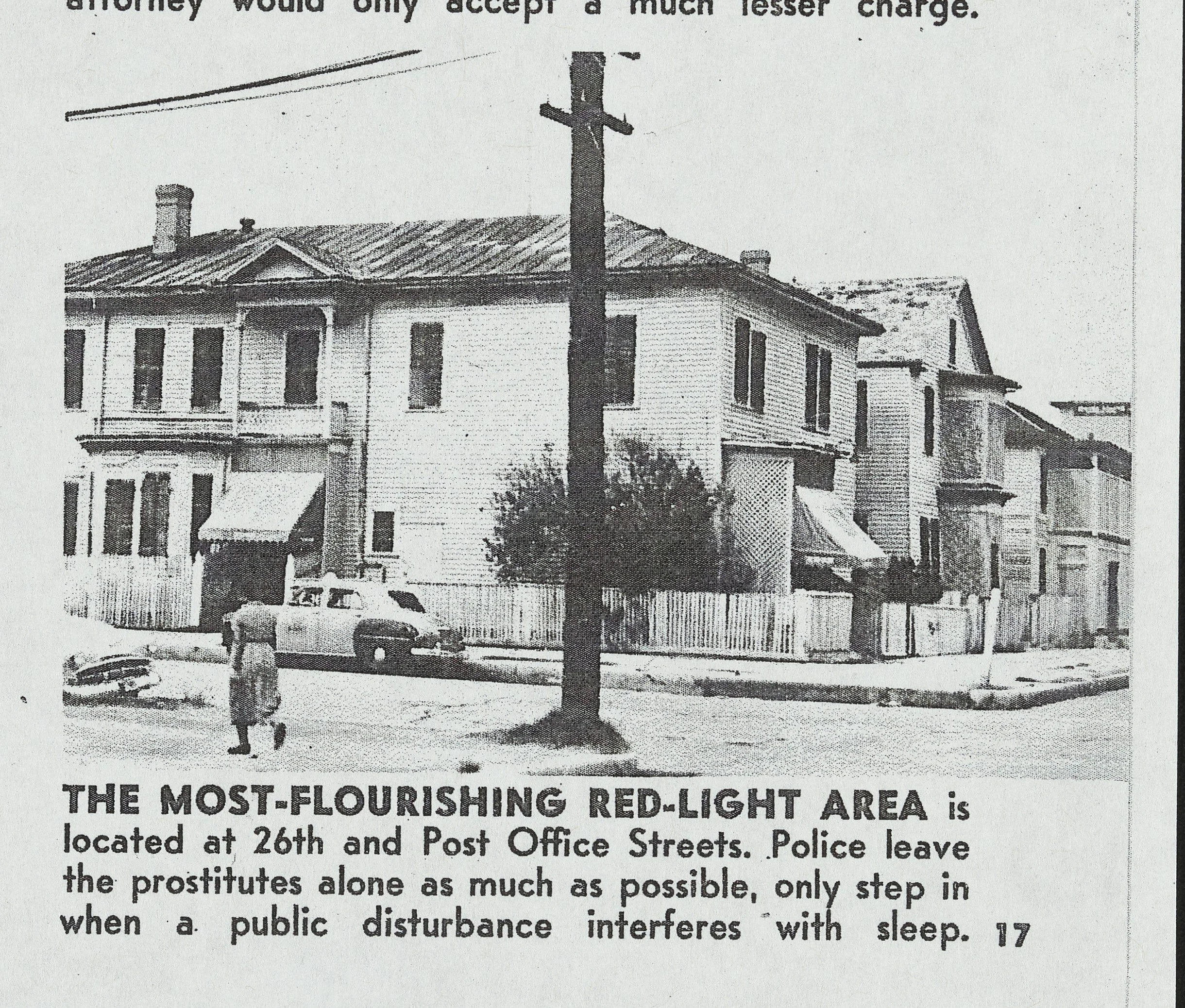 Black and white image of a newspaper recording the Mollie Walters House.