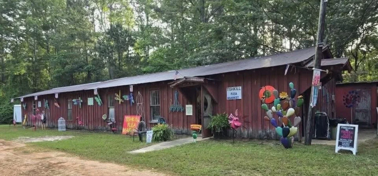 Nestled in the back woods of Smith County, you will find the old Tishkill Hunting Club turned Tishkill Flea Market. A new kind of "hunting club". Filled with nostalgic wares from days gone by and modern items as well .Open once a month.