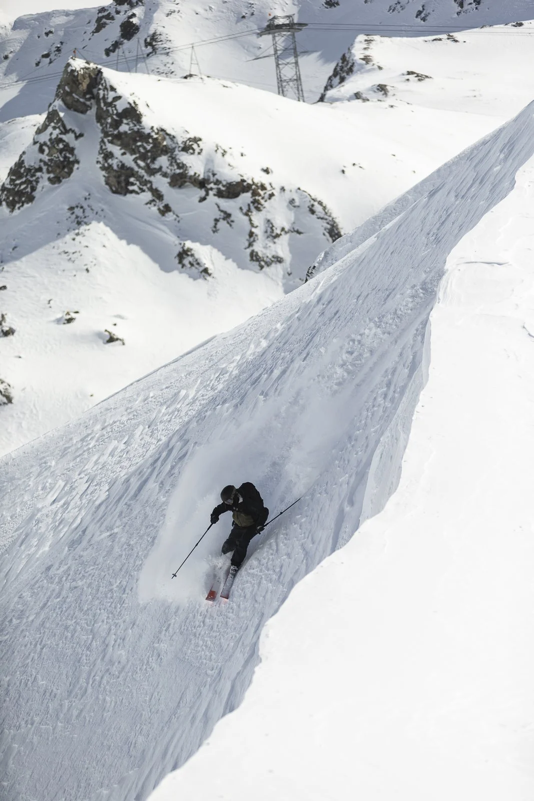 Colouir skiing on Munt Pers (Diavolezza)