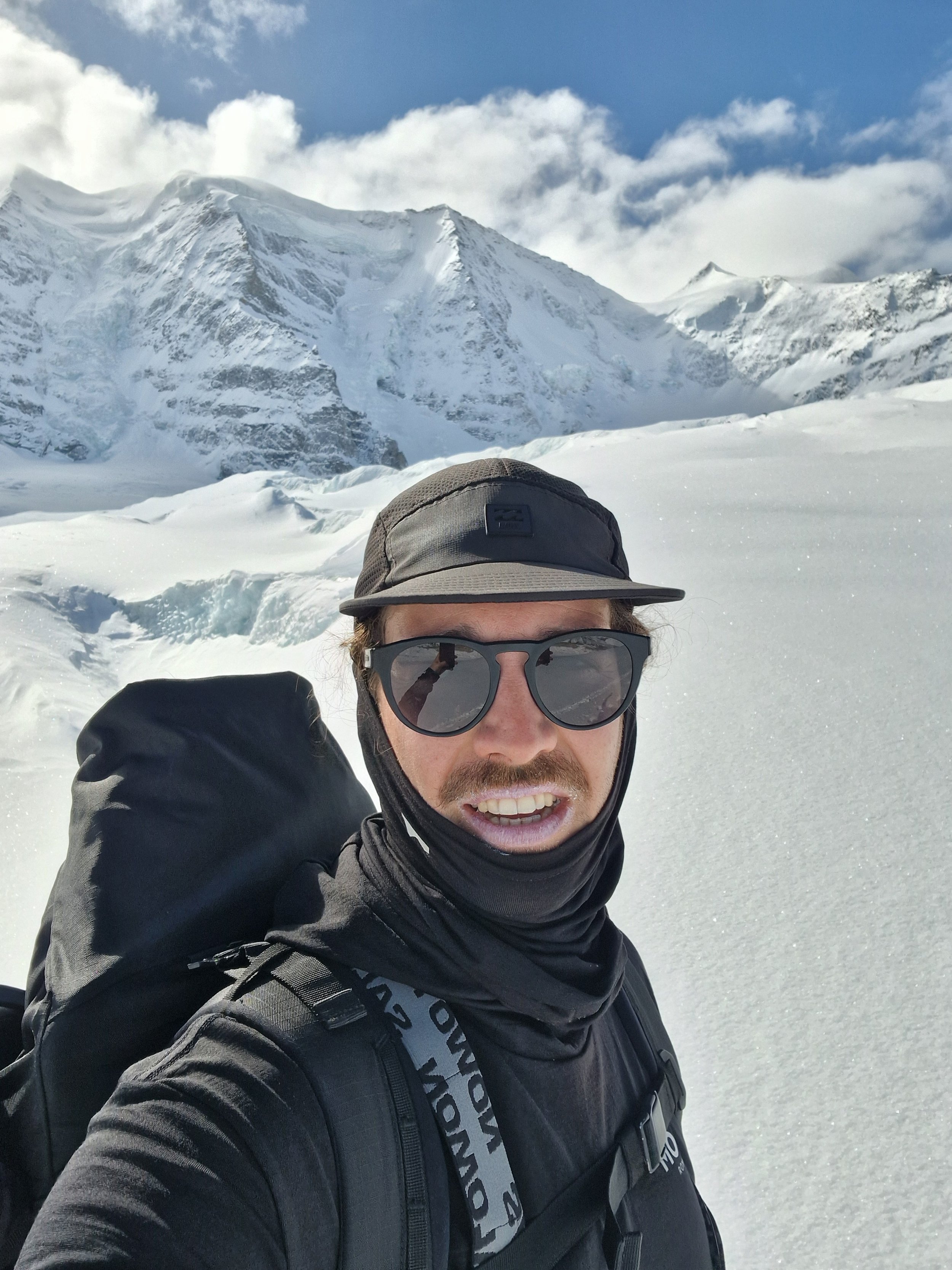 Portrait Nico Hartmann Morteratsch Glacier Ski touring