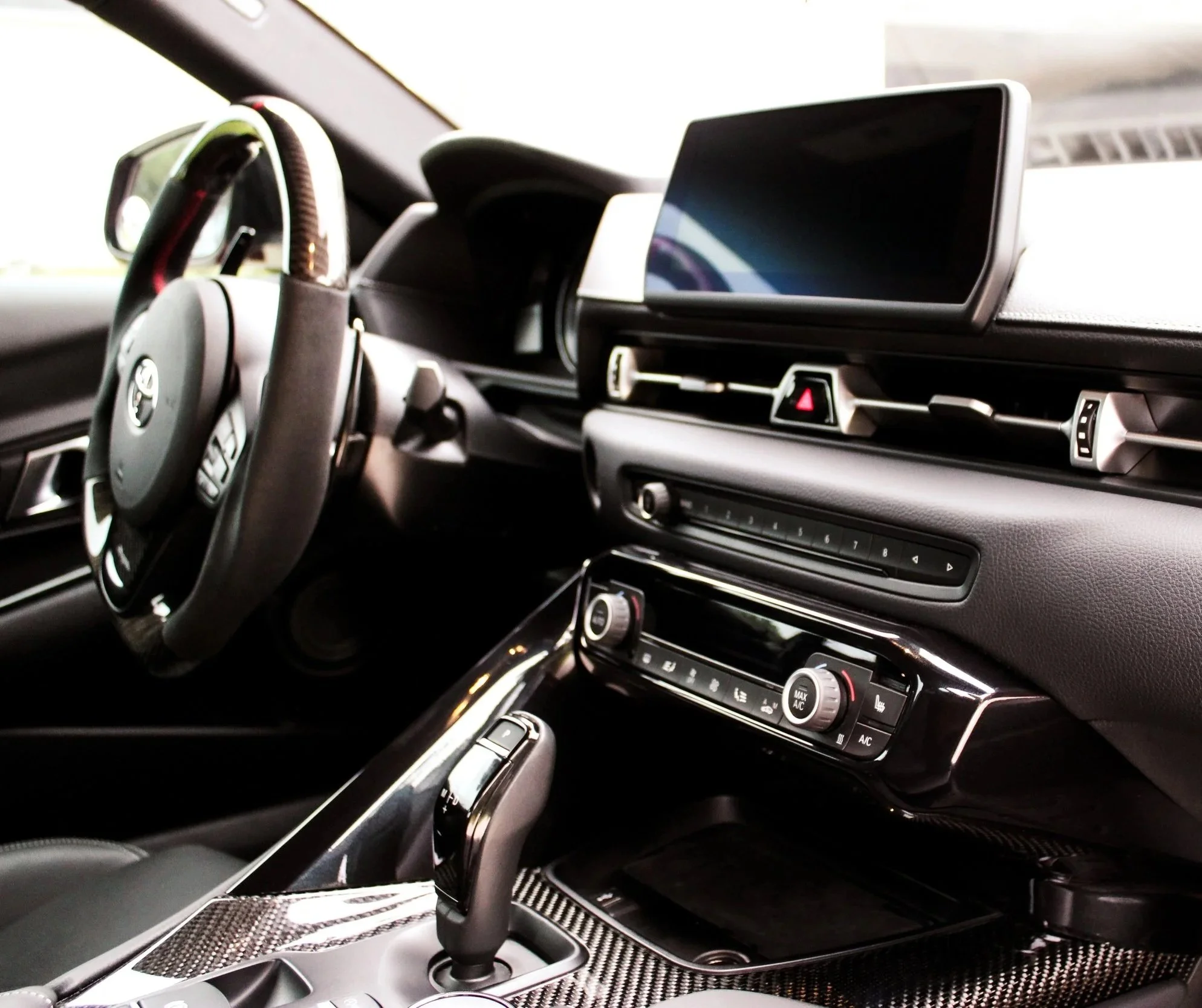 Mobile detailing interior cleaning, dashboard and steering wheel detail