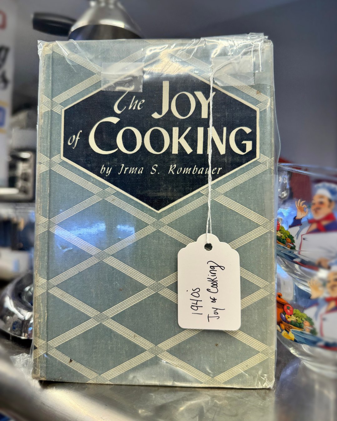 A 1940s Joy of Cooking, dust jacket and all. Irma Rombauer's classic from back when "from scratch" wasn't a lifestyle &mdash; it was Tuesday. The best company a kitchen can keep. Still as inspiring as the day it was printed.⁠
⁠
See you next