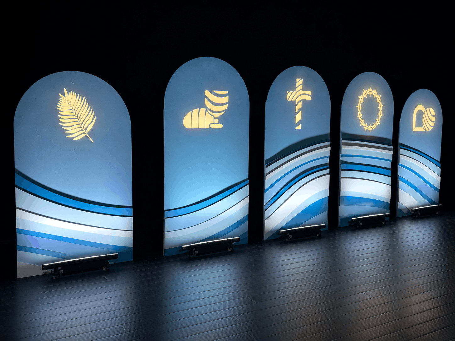Stage Backdrop for Oak Hills Church Easter Sunday 2025