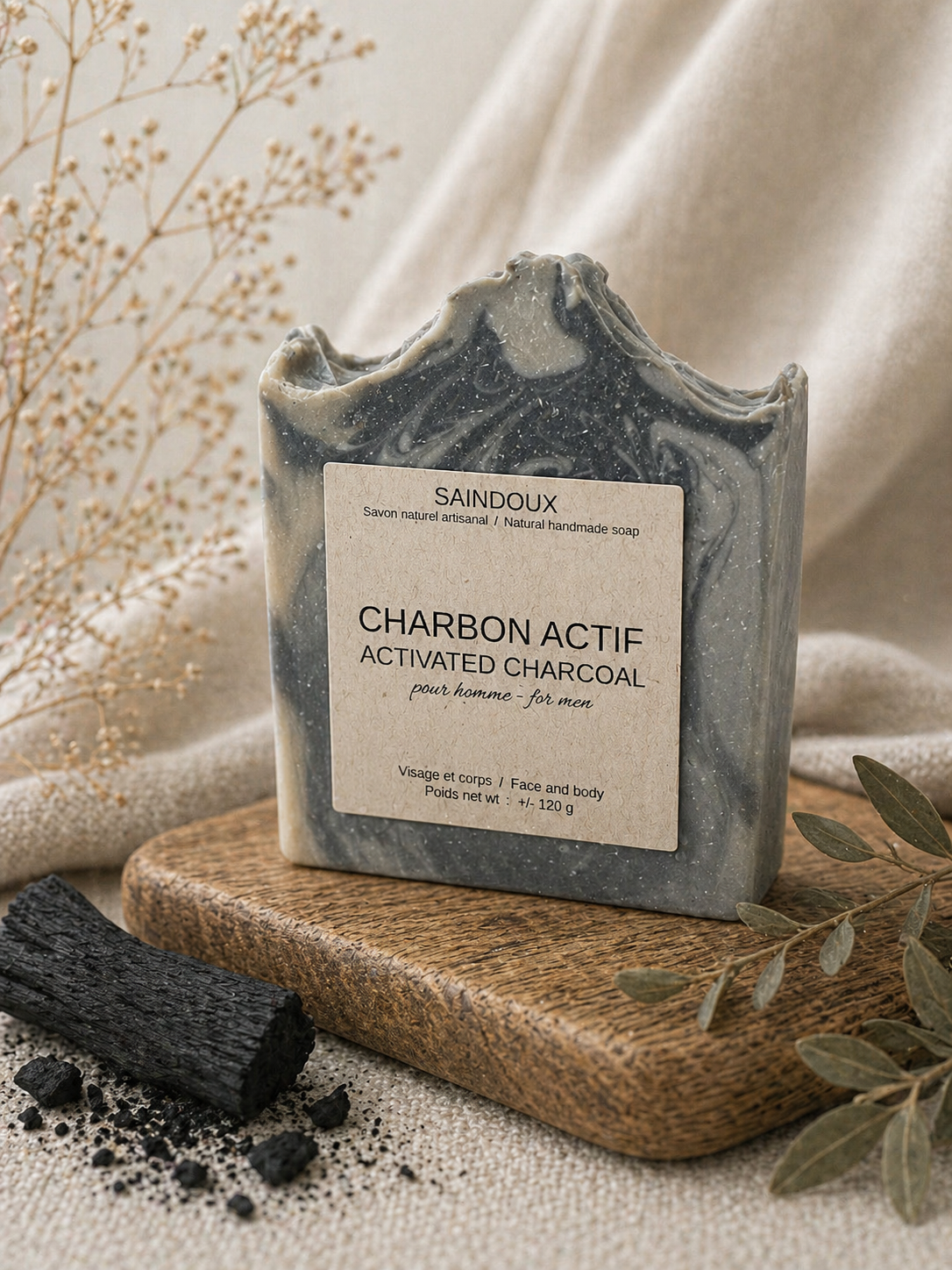 Savon artisanal - Charbon Actif