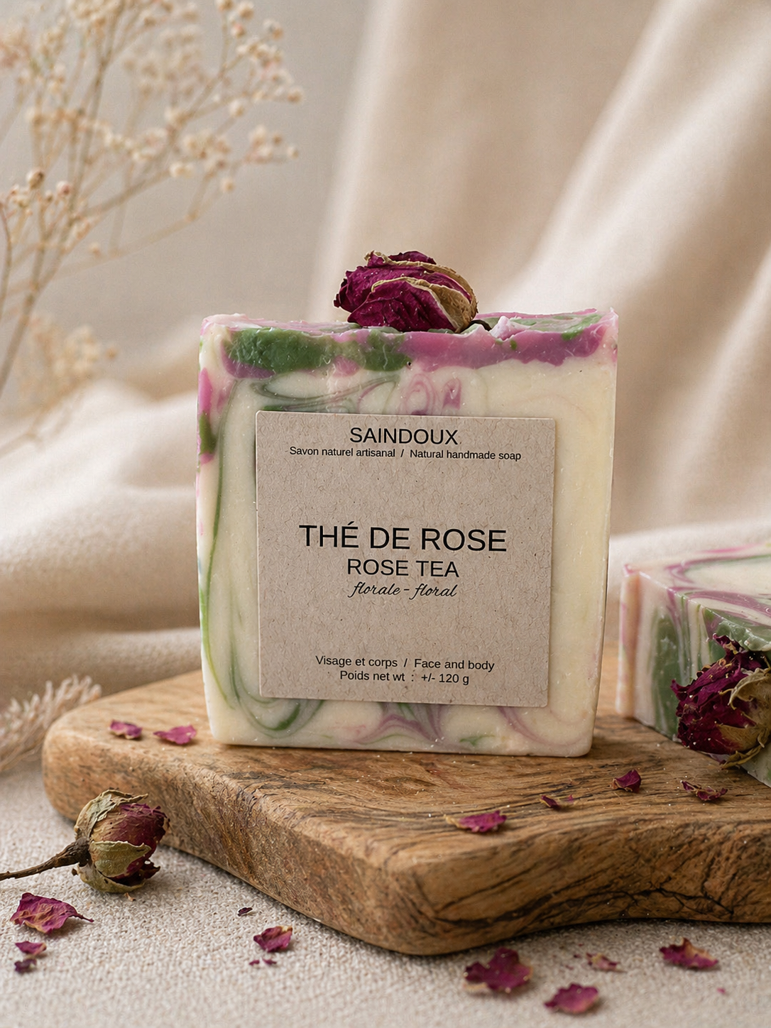 Savon artisanal - Thé de Rose
