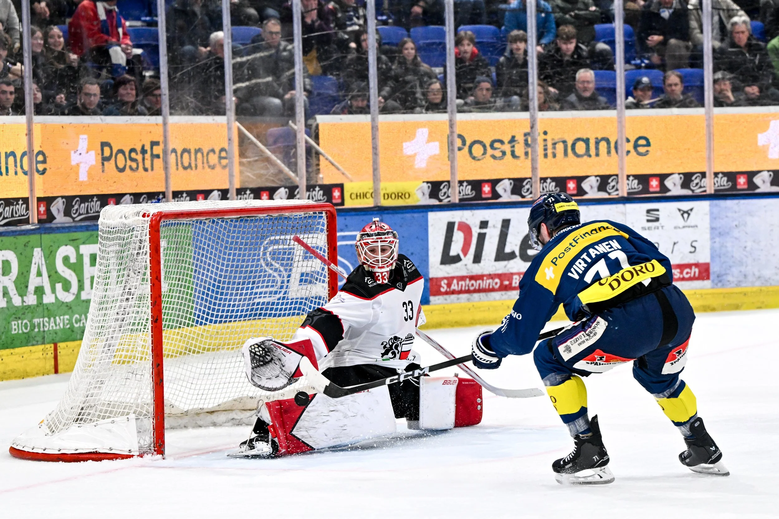  Defenseman Jesse Virtanen beats Kevin Pasche for the overtime winner 