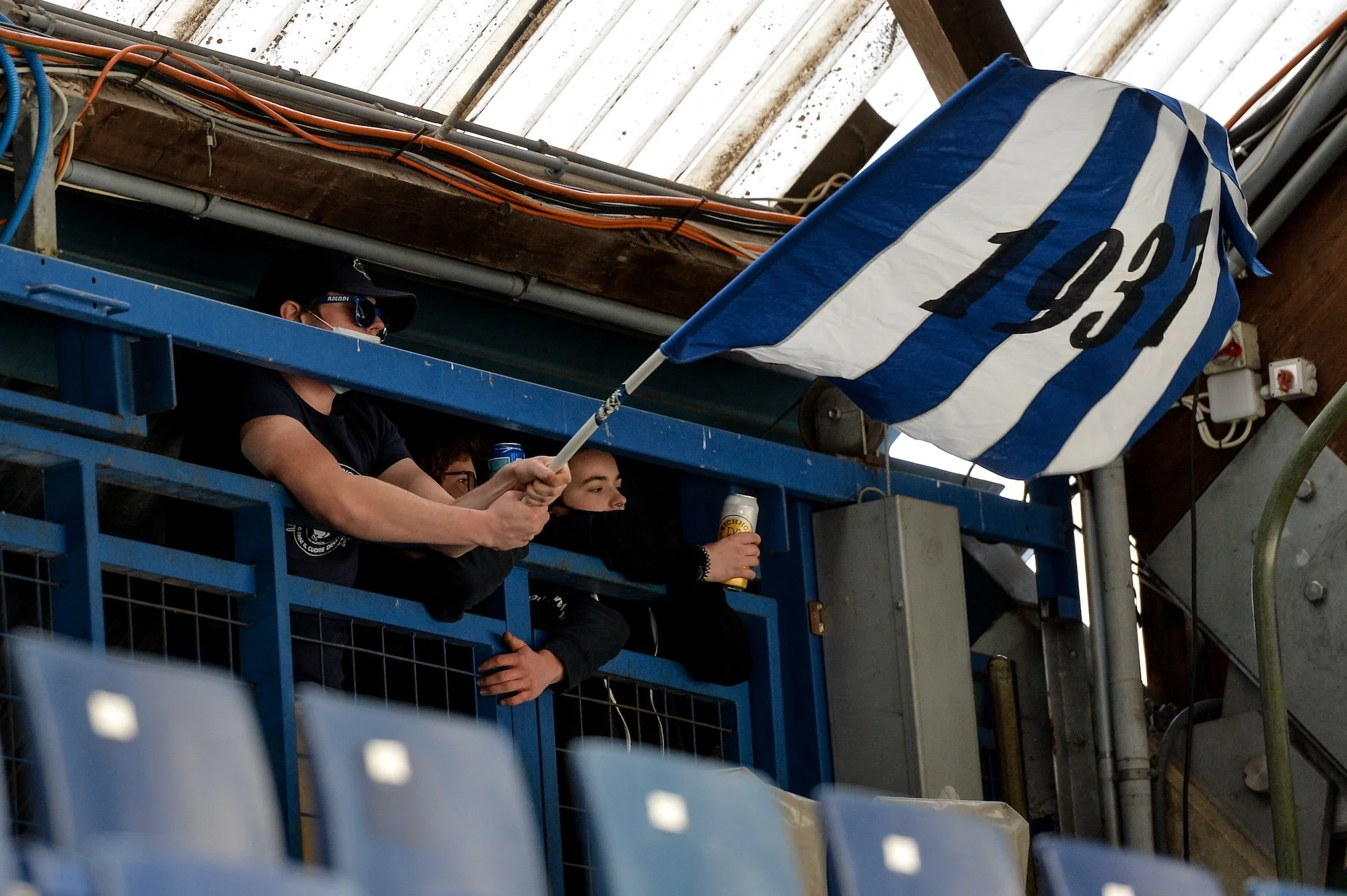  During the Covid period, fans could not attend games at the rink, but still found ways to support the team 