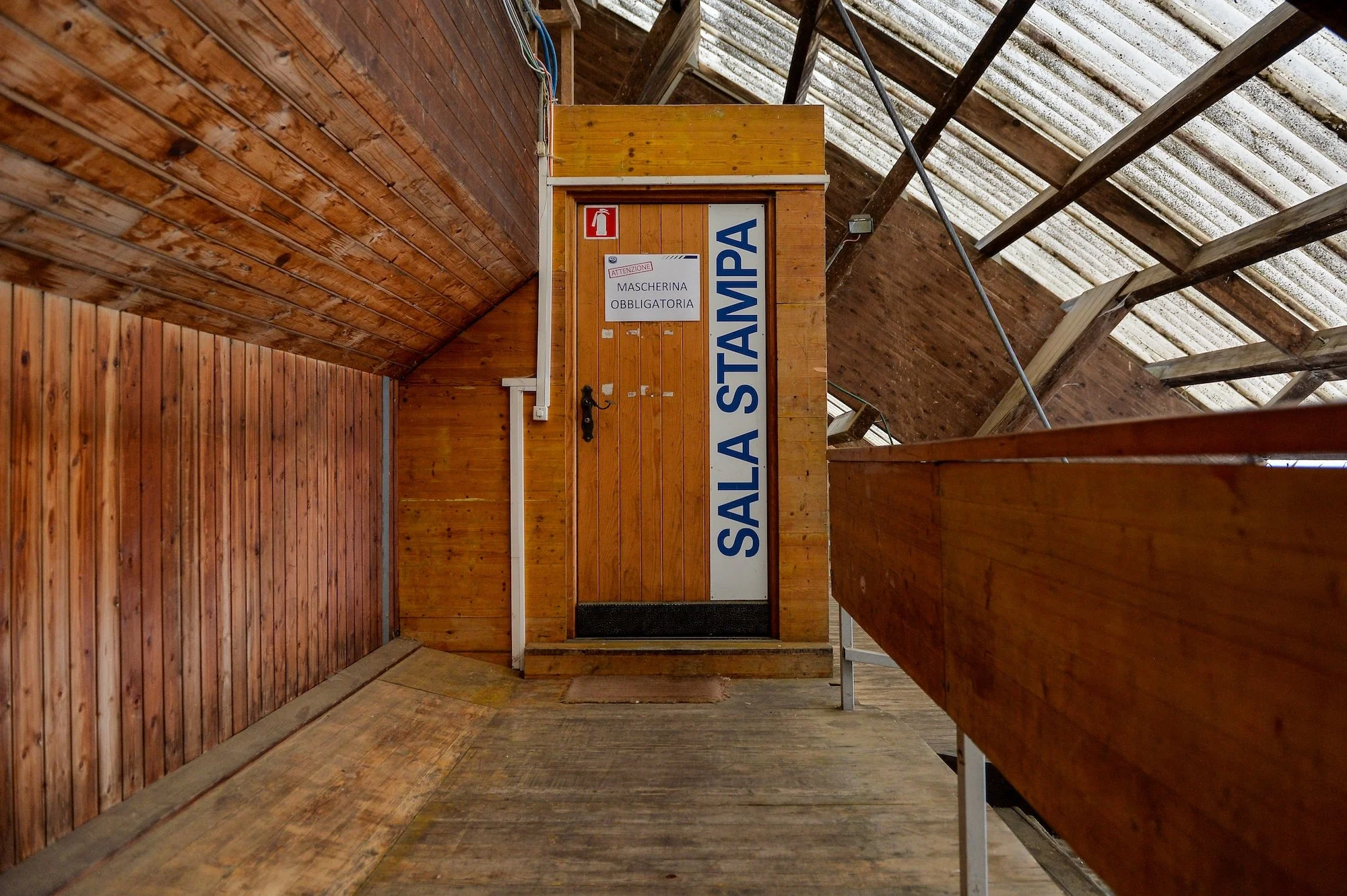  The entrance to the old wooden press room 