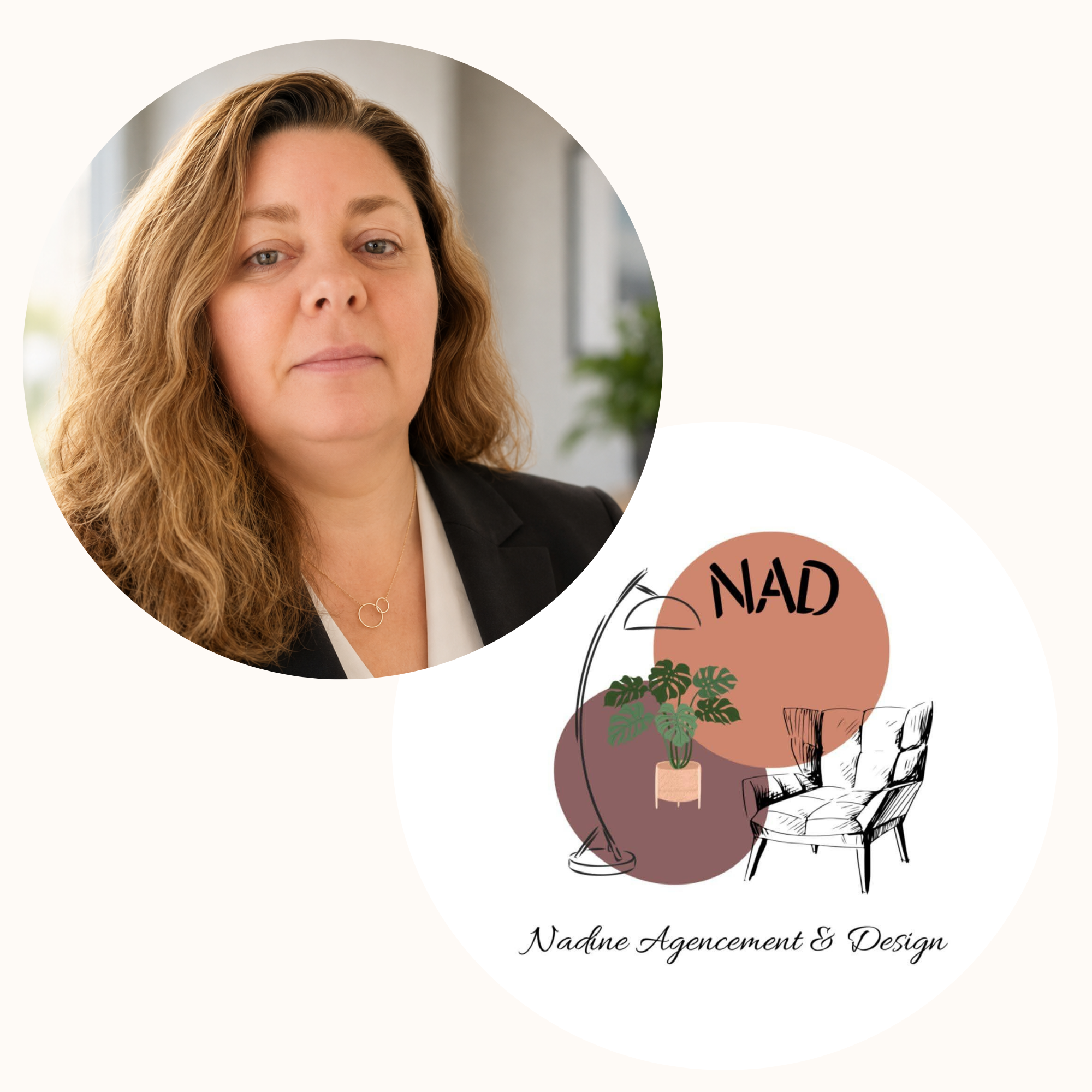 Nadine Saguin - Logo Nadine Agencement Design Mions